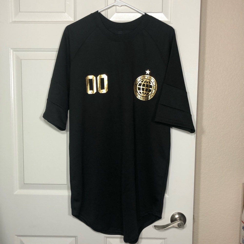 Mens ADYN Oversized Jersey tee shirt Long line Premium fabric size medium